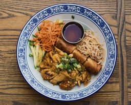 Grilled Lemongrass Chicken, Shredded Pork & Fried Roll