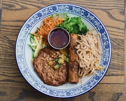 Grilled Garlic Pork Patty, Shredded Pork & Fried Roll