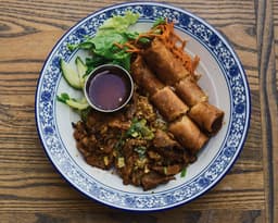 Grilled Lemongrass Pork & Fried Rolls