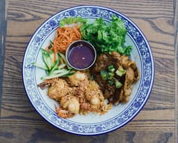 Grilled Lemongrass Pork & Grilled Prawns